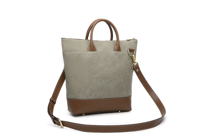 Otto Tote | Fatigue Washed Canvas + Brown Leather