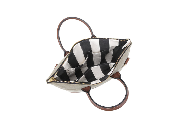 Otto Tote | Fatigue Washed Canvas + Brown Leather