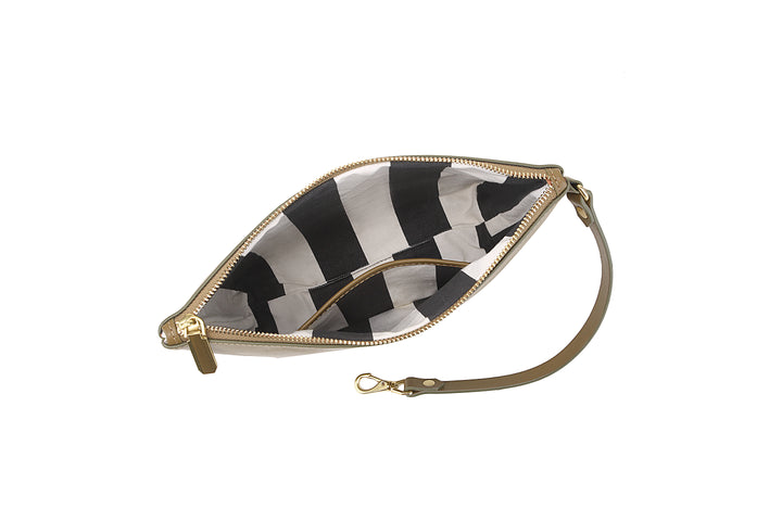 Naomi Zipper Clutch | Fatigue Leather