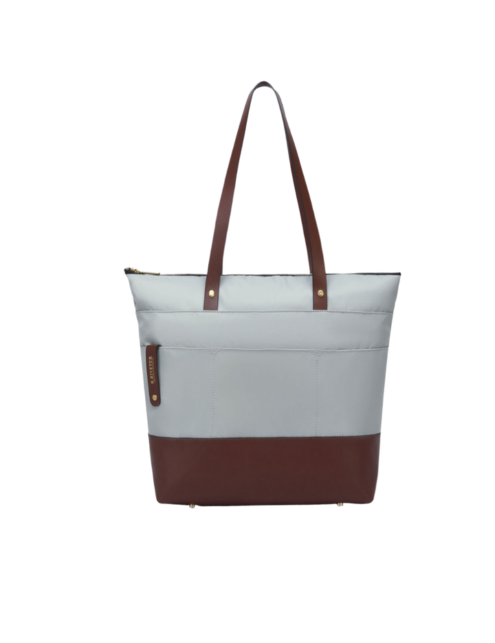 Harriet | Slate Nylon + Brown Leather