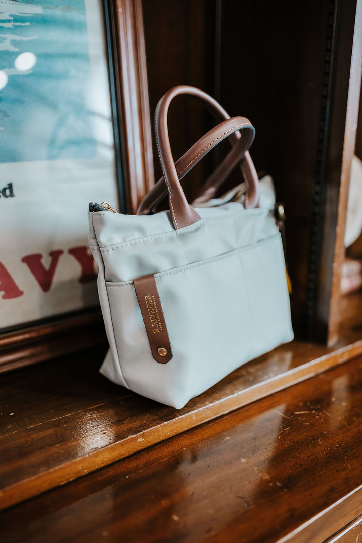 Dot | Slate Nylon + Brown Leather