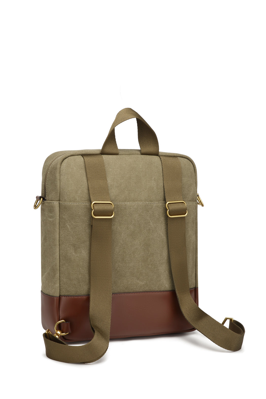 Corbin | Fatigue Washed Canvas + Brown Leather