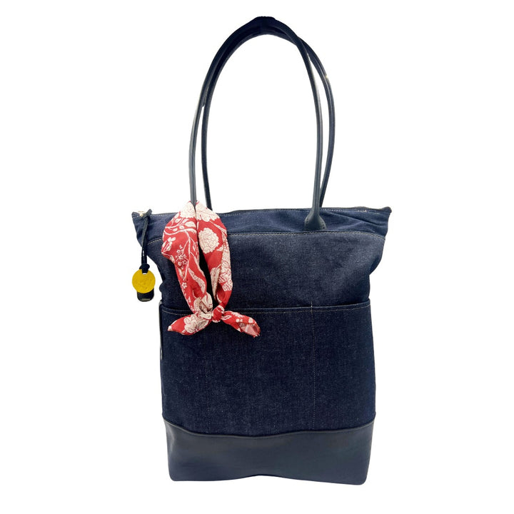 Grant | Denim + Black Leather