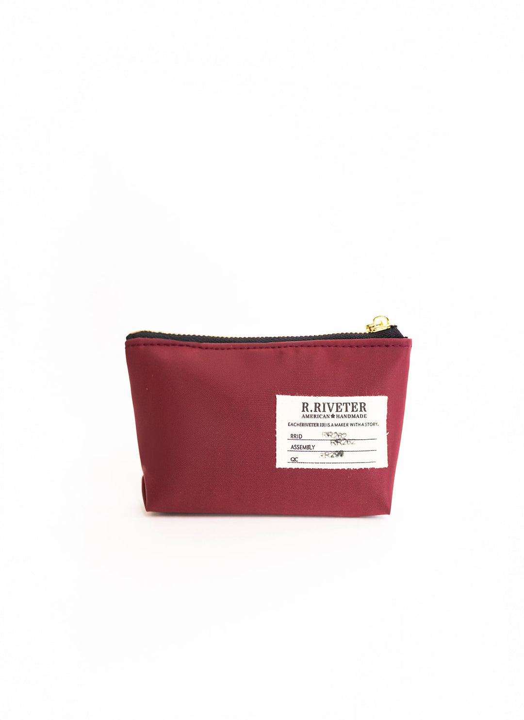 Lucy Mini Zipper Pouch | Wine Nylon