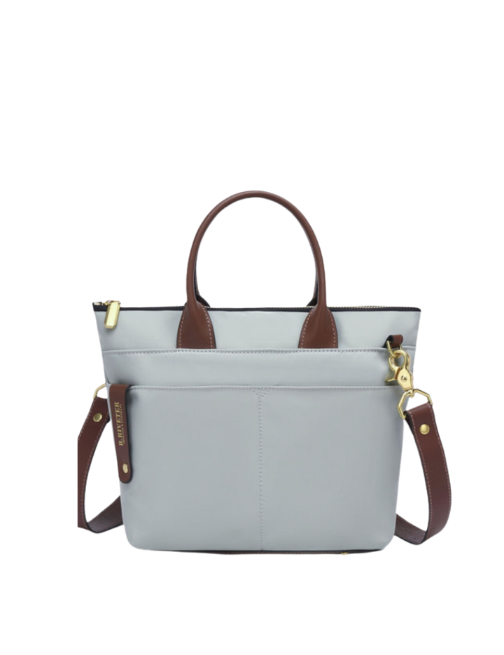 Dot | Slate Nylon + Brown Leather