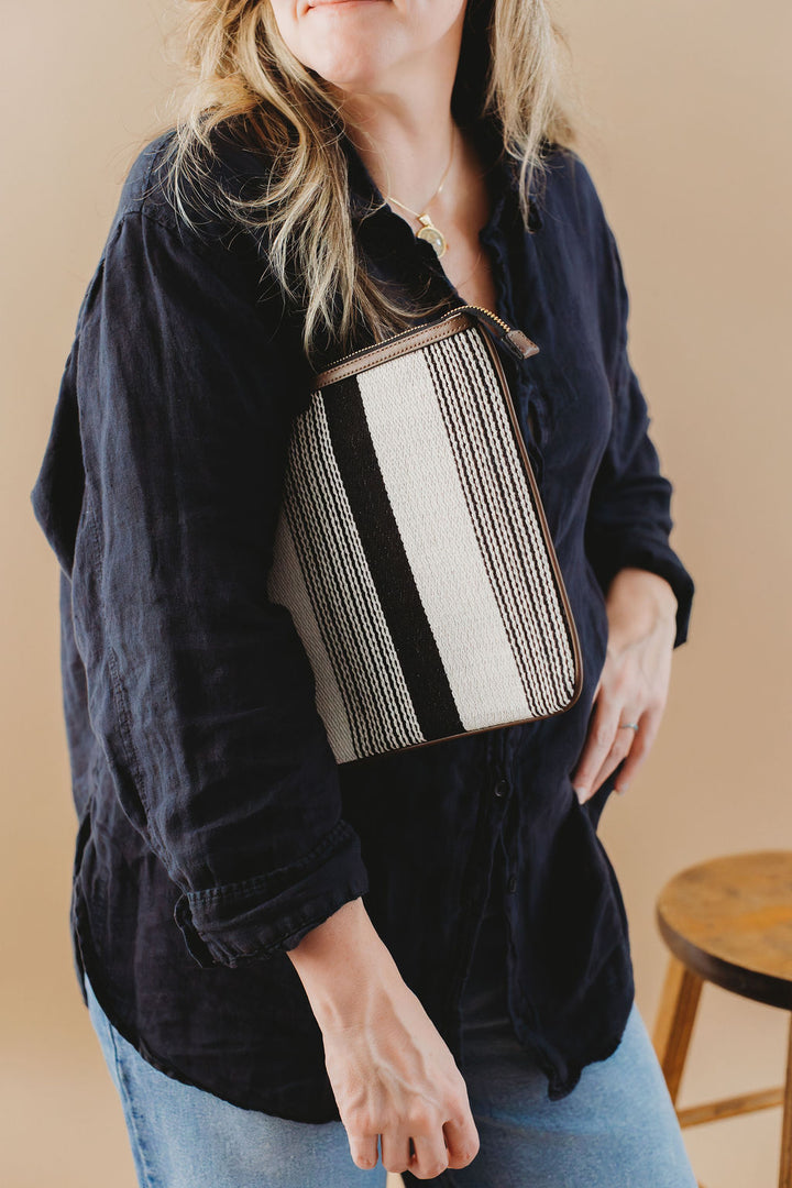 Richmond | Laptop Case Black and White Woven