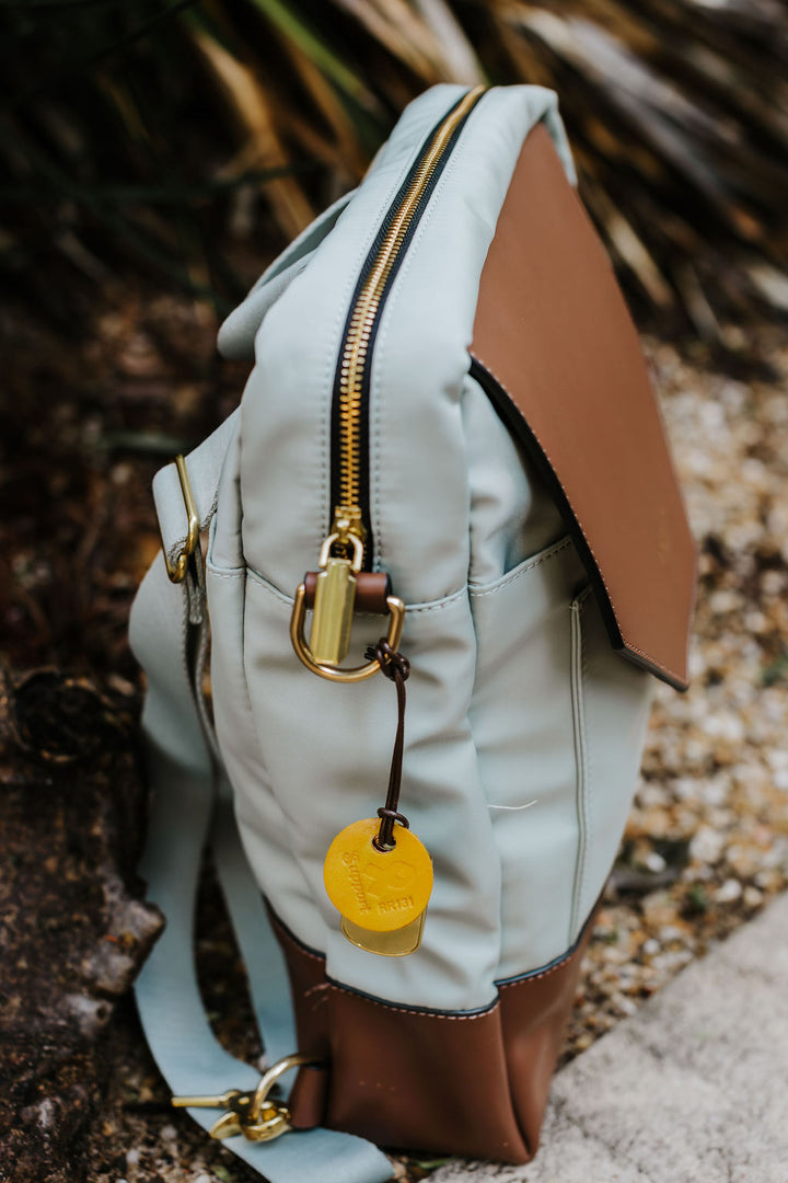 Corbin | Slate Nylon + Brown Leather