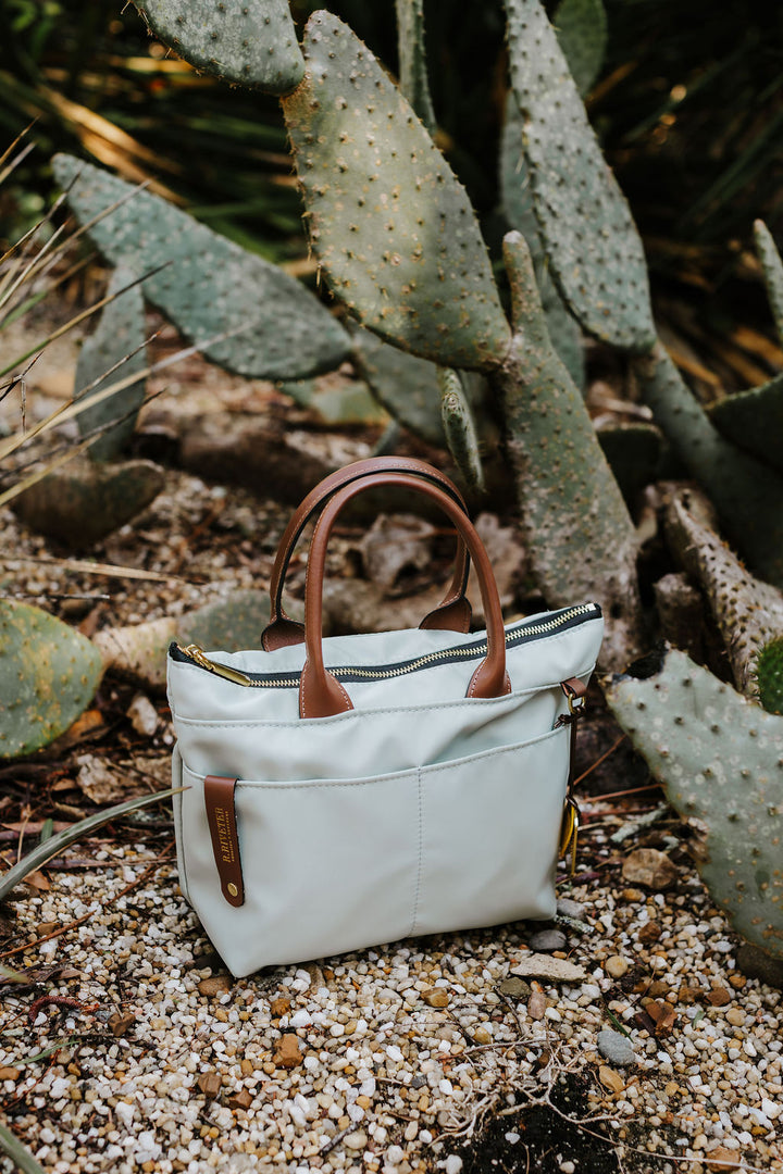 Dot | Slate Nylon + Brown Leather