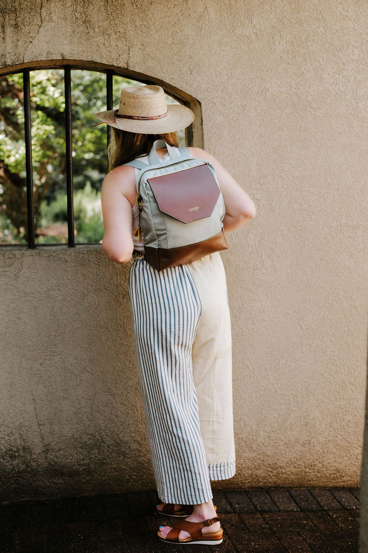 Corbin | Slate Nylon + Brown Leather