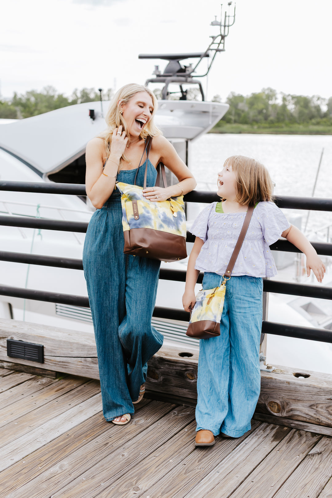 Betsy Bucket Bag | Horizon Canvas + Brown Leather