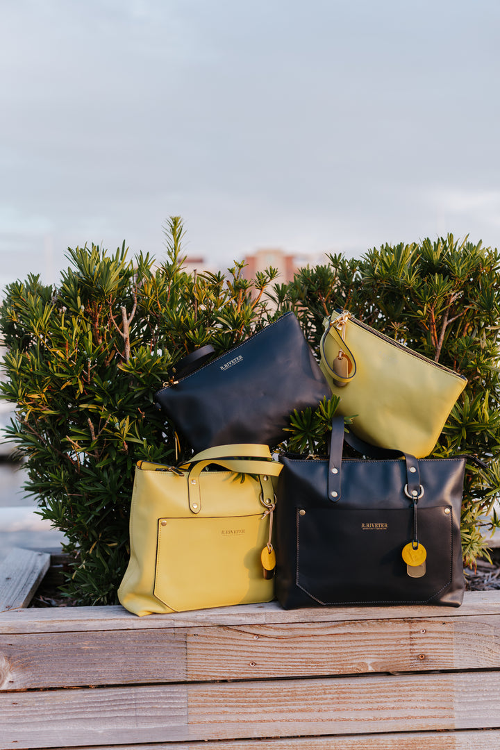 Marcy Satchel | Navy Leather