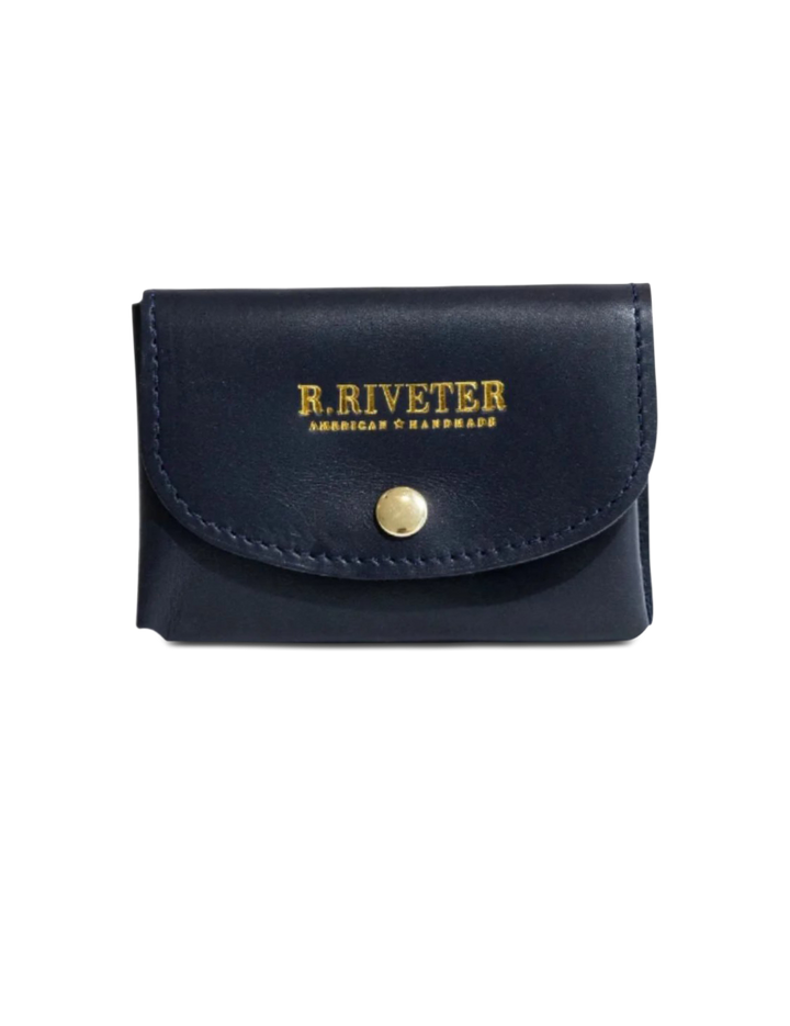 Ida Mini | Navy Leather Card Holder Wallet