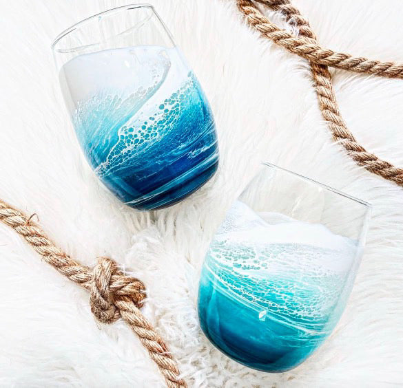 Coastal Stemless Wine Glass