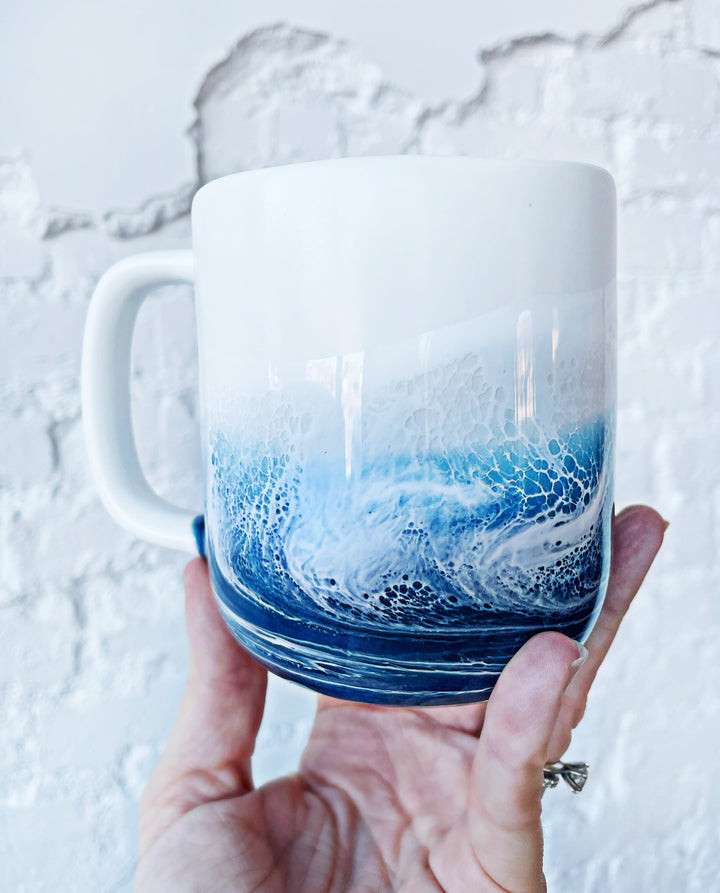 16 oz. Ceramic Coffee Mug (Coastal Waves)