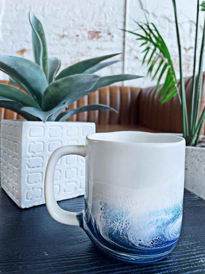 16 oz. Ceramic Coffee Mug (Coastal Waves)