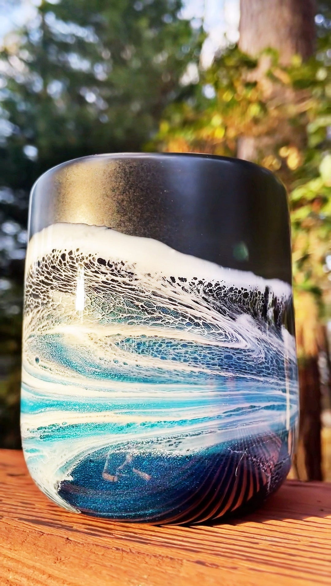 16 oz. Ceramic Coffee Mug (Coastal Waves)