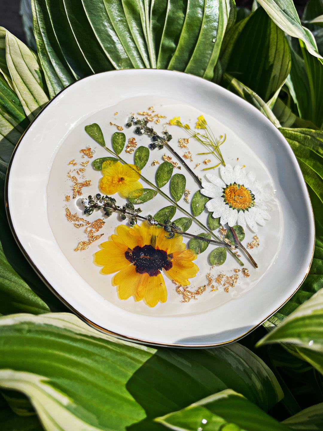 Large Wildflower Jewelry Dish