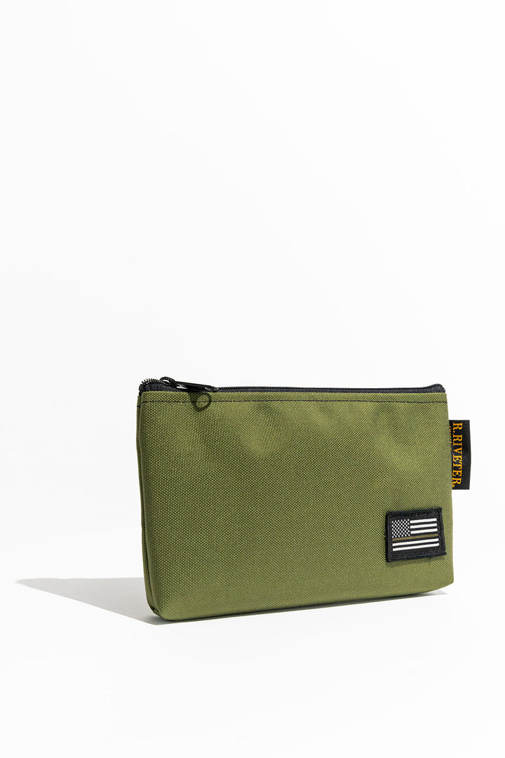 Lucy | Fatigue Textured Nylon - Armed Forces Thin Green Line