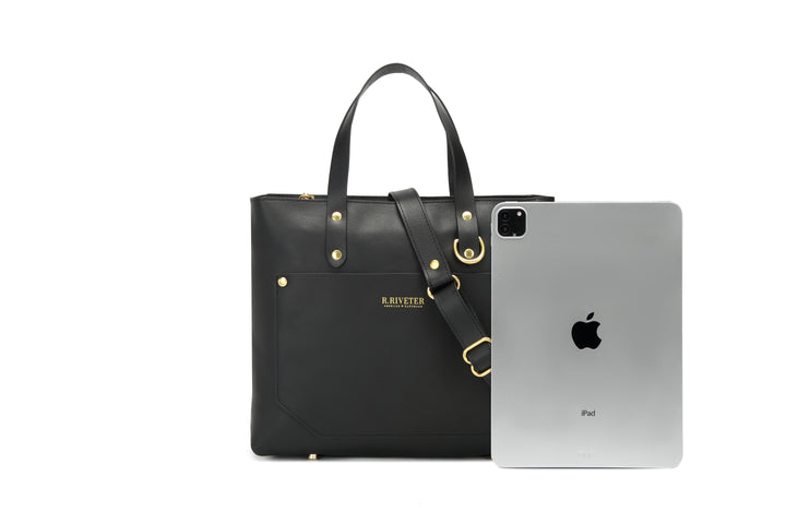 Marcy Satchel | Black Leather