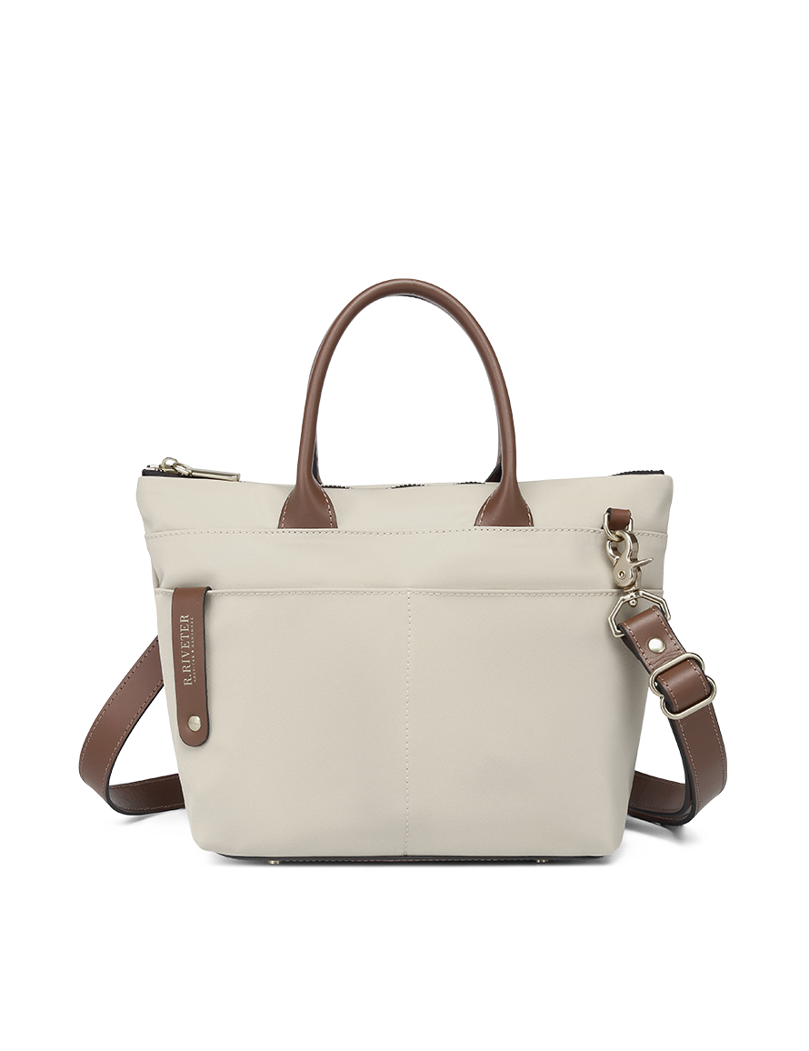 Dot | Khaki Nylon + Brown Leather