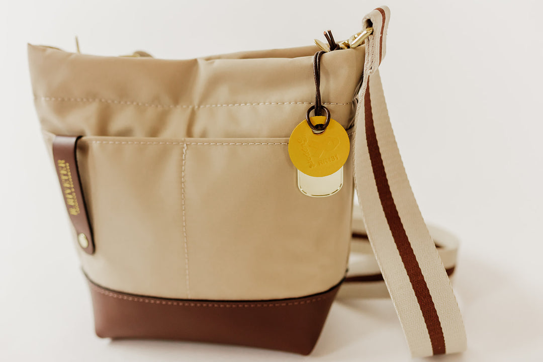 Betsy | Khaki Nylon + Brown Leather