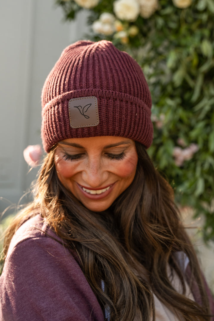 Maroon its ok. Beanie | R. Riveter x Nightbirde Foundation Collection