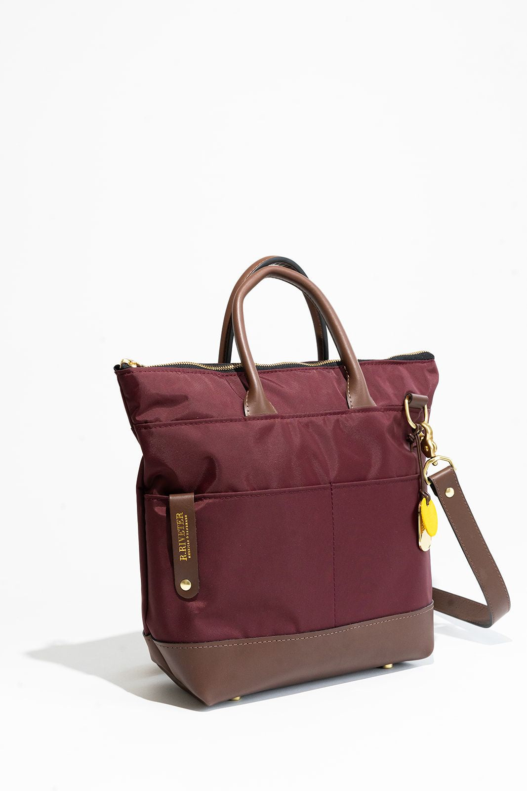 Otto | Wine Nylon + Brown Leather