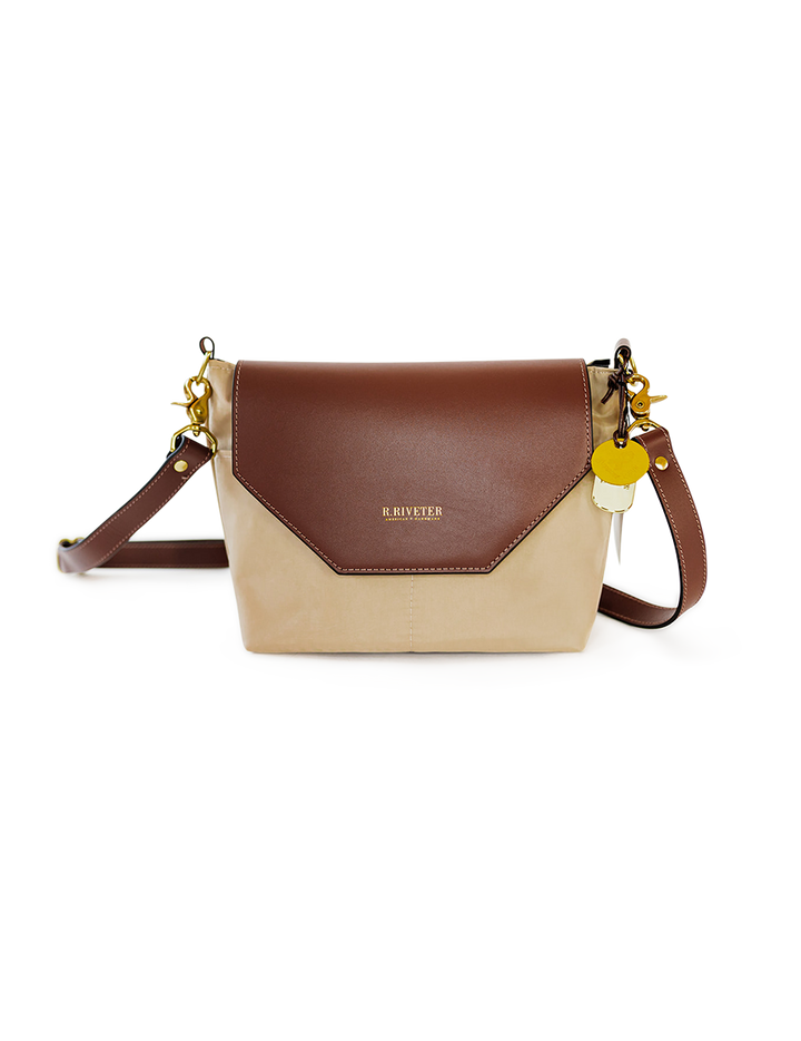 Hobby | Khaki Nylon + Brown Leather