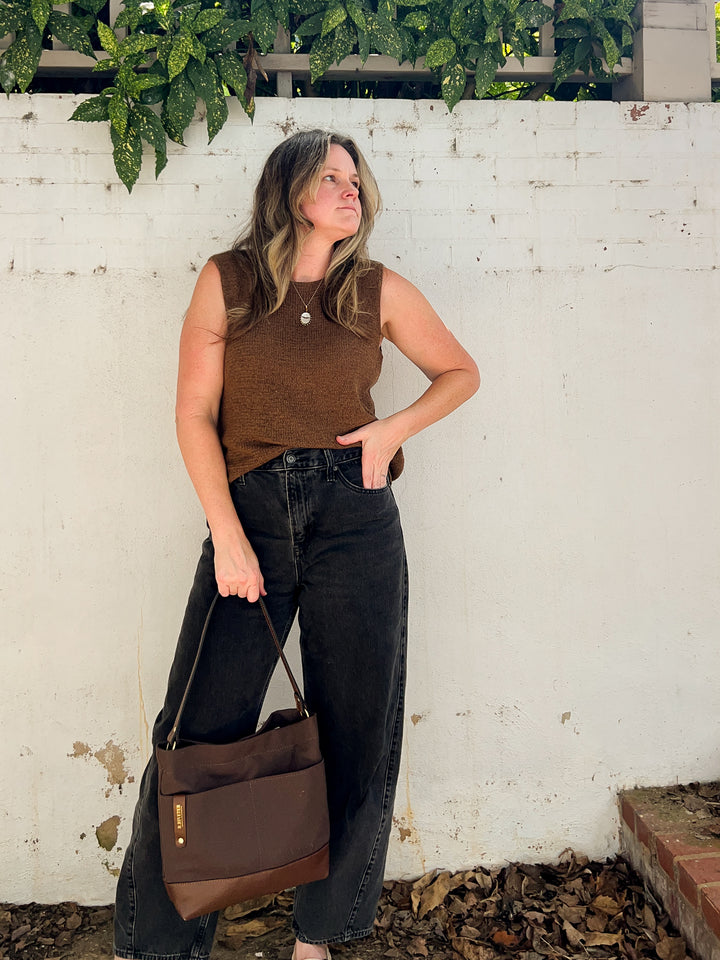 Sophia Umber Brown Canvas