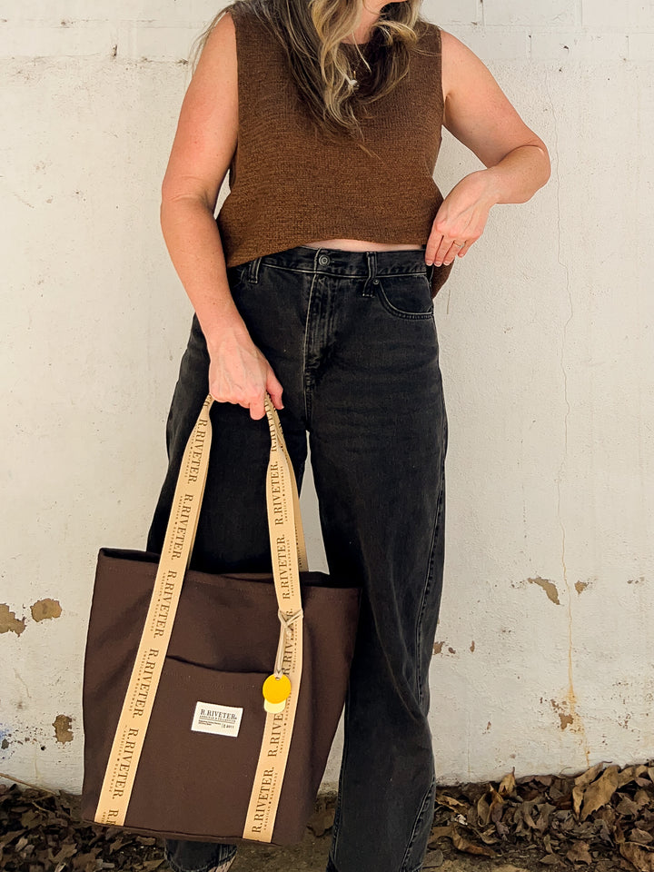 Margot Tote | Umber Brown Canvas