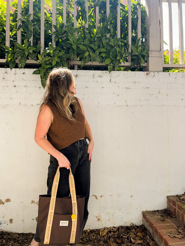 Margot Tote | Umber Brown Canvas