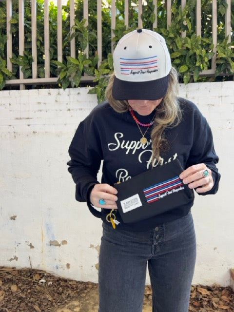 Lucy Zipper Pouch | Black Nylon Support First Responders
