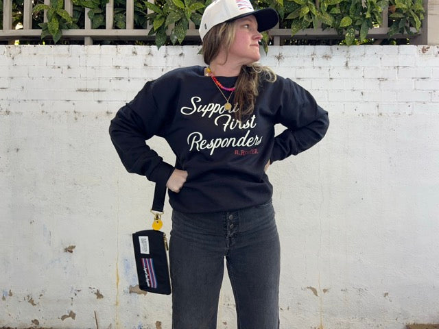 Lucy Zipper Pouch | Black Nylon Support First Responders