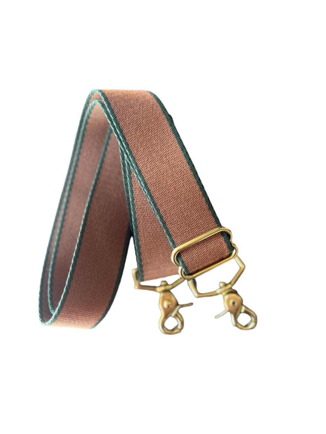 Guitar Strap | Cinnamon + Forest Green Trim