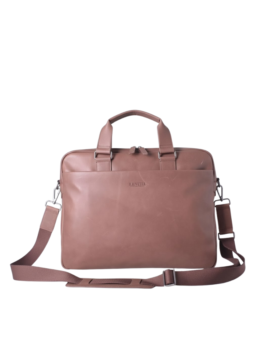 Normandy Men's Briefcase | Brown Leather – R. Riveter