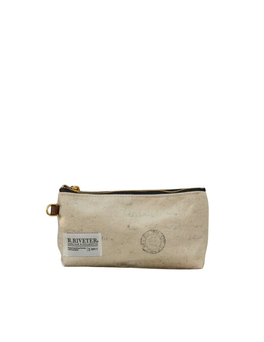 Lucy Zipper Pouch | Canvas Letters to Home Print