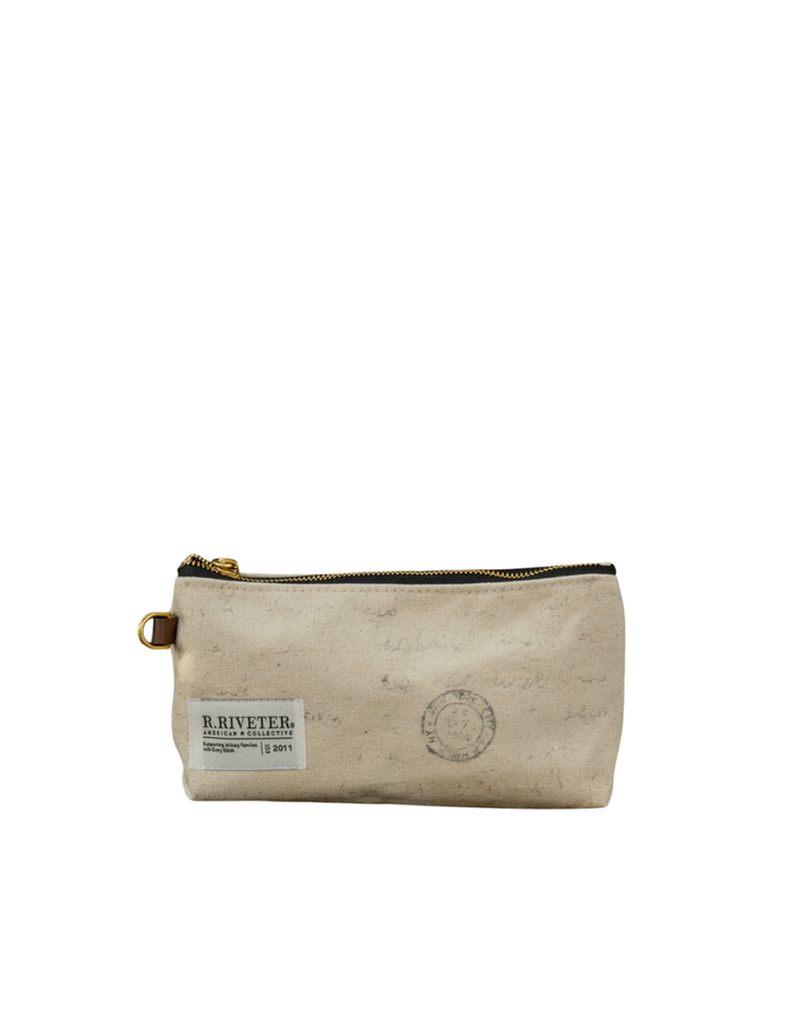 Lucy Zipper Pouch | Canvas Letters to Home Print