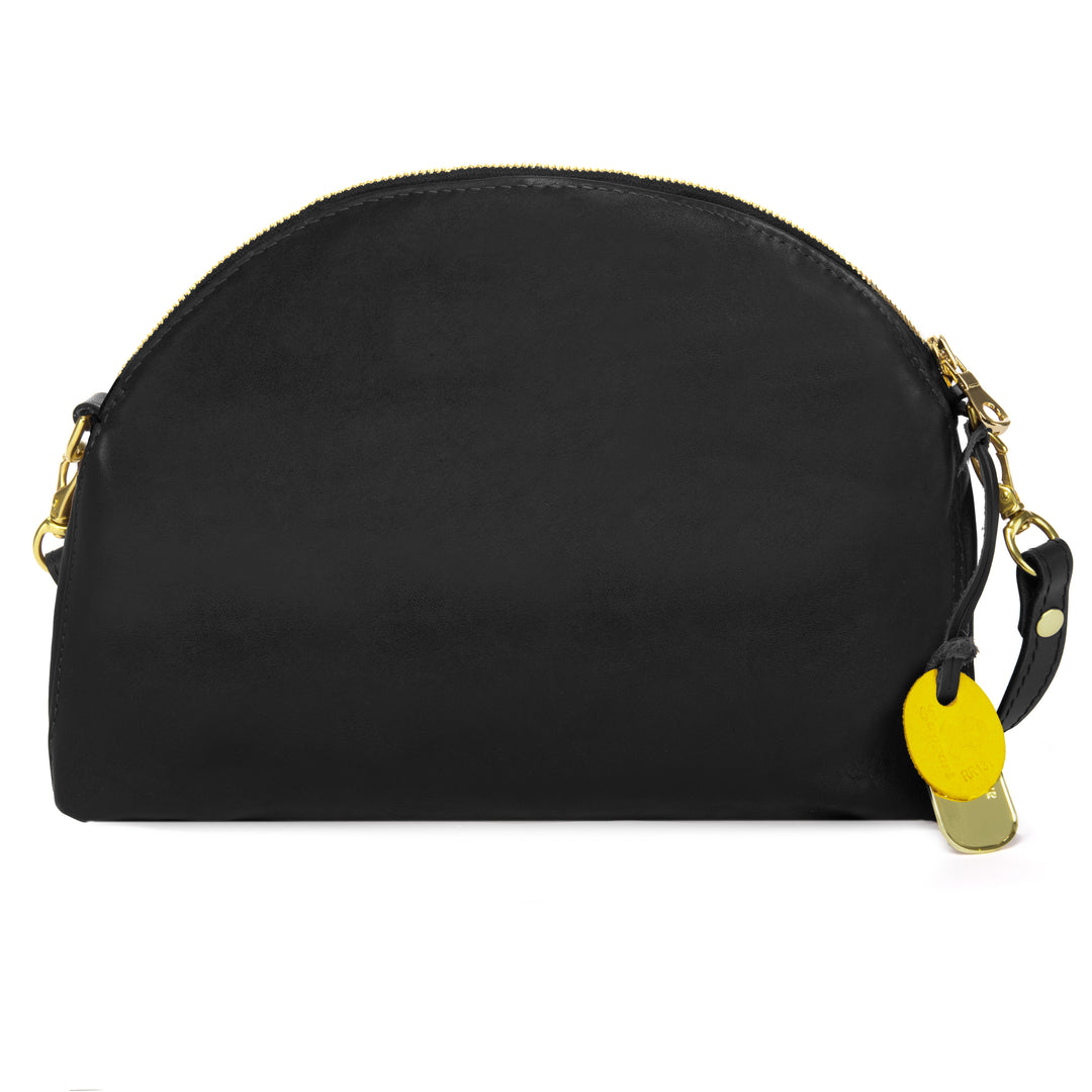 Hopper Crossbody Bag | Black Leather