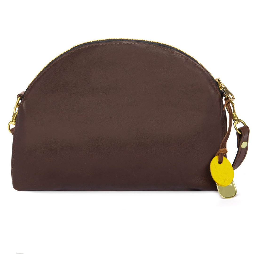 Hopper Crossbody Bag | Brown Leather