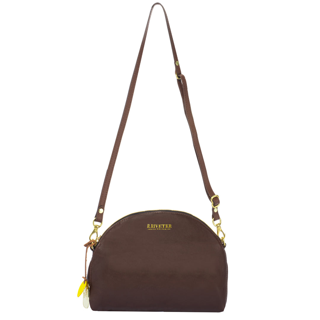 Hopper Crossbody Bag | Brown Leather