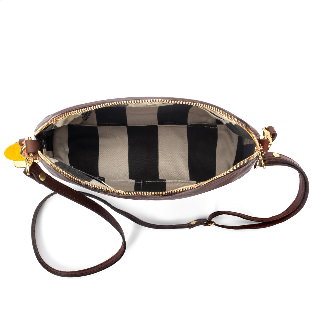 Hopper Crossbody Bag | Brown Leather