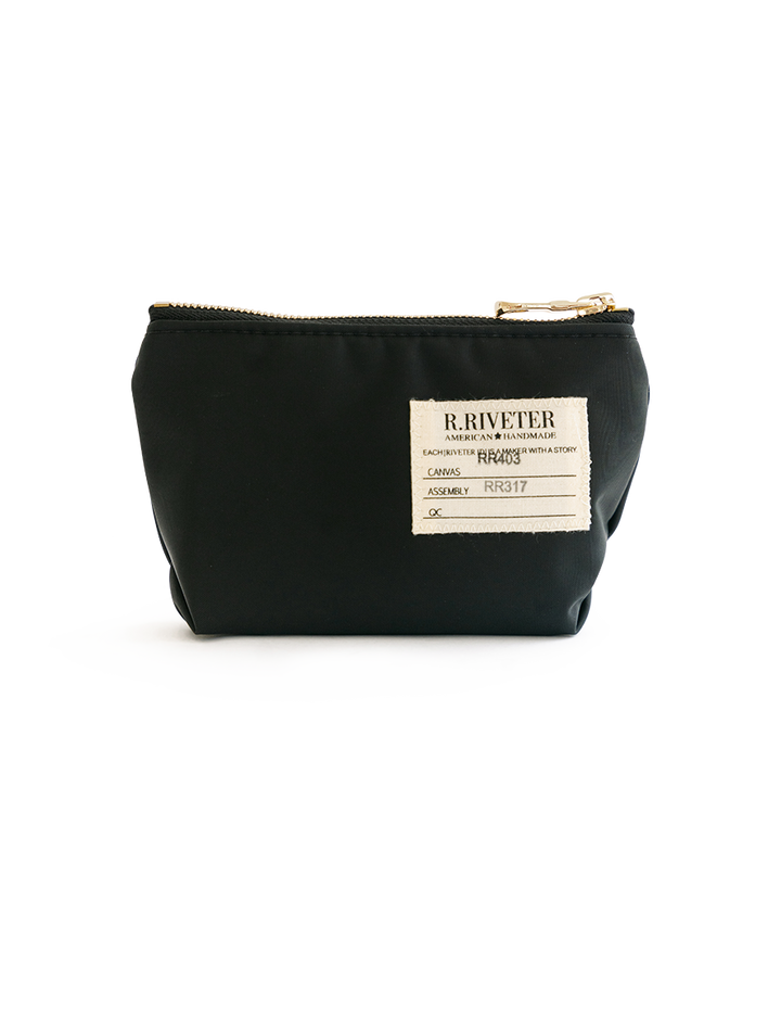 Lucy Mini Zipper Pouch | Black Nylon