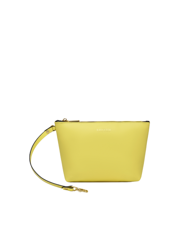 Naomi Zipper Clutch | Limoncello Leather