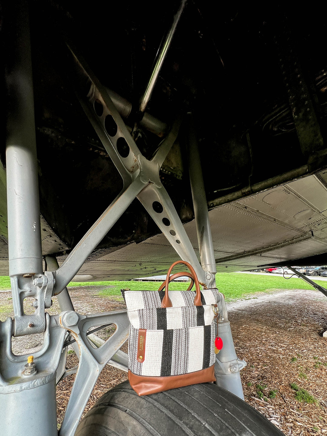 Otto | Black and White Woven + Brown Leather