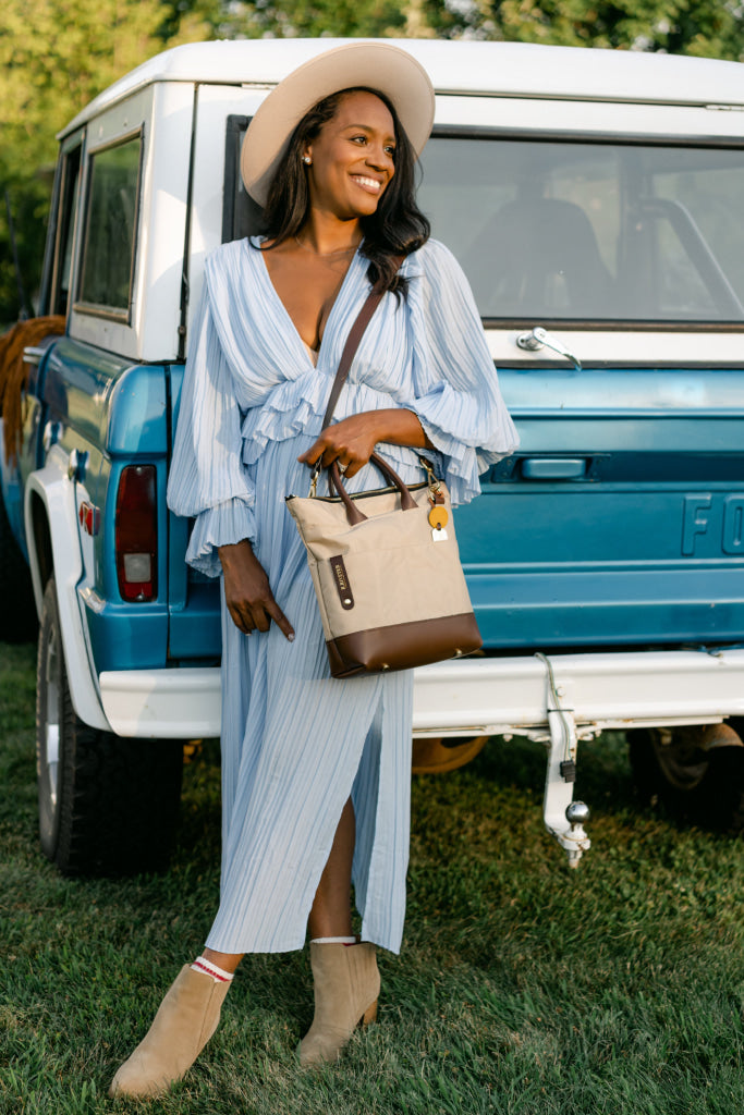 Otto | Khaki Nylon + Brown Leather