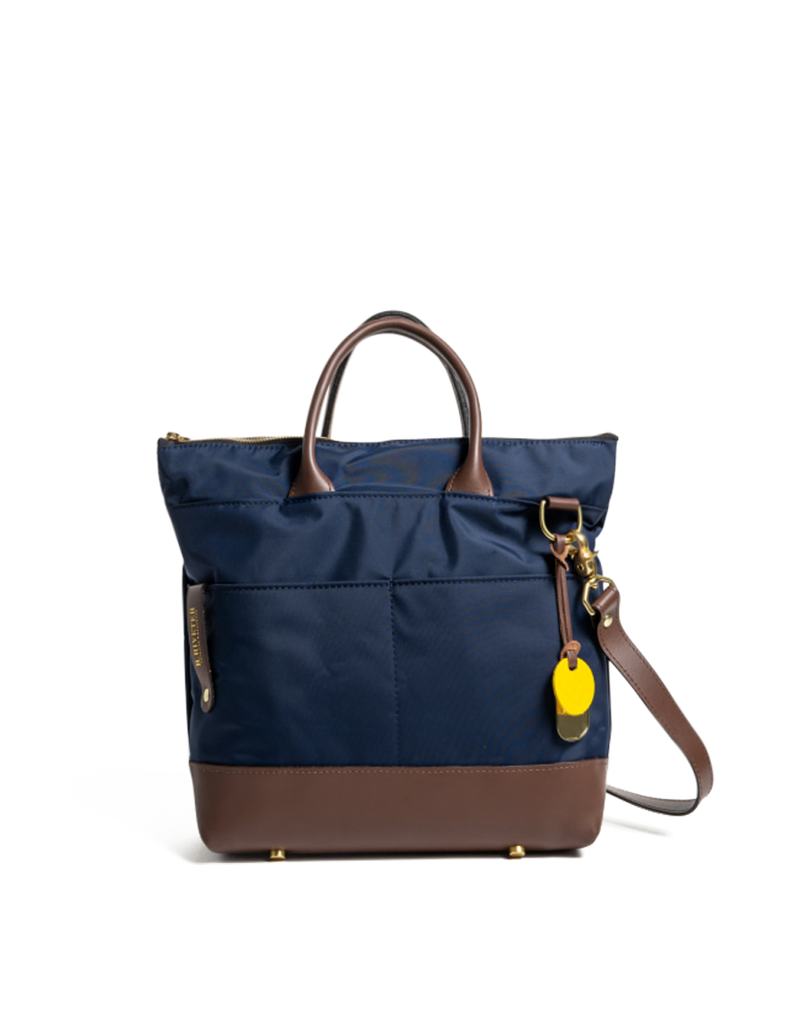 Otto | Navy Nylon + Brown Leather