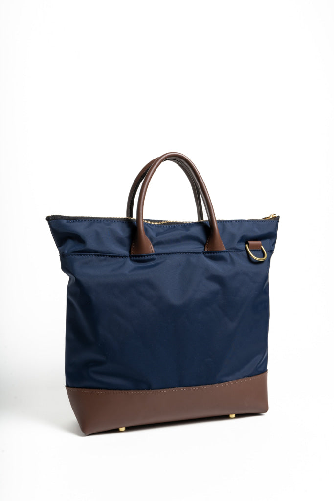 Otto | Navy Nylon + Brown Leather