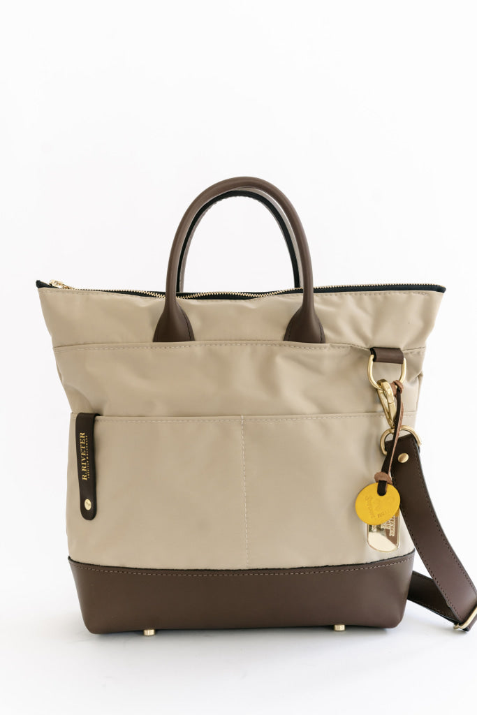 Otto | Khaki Nylon + Brown Leather