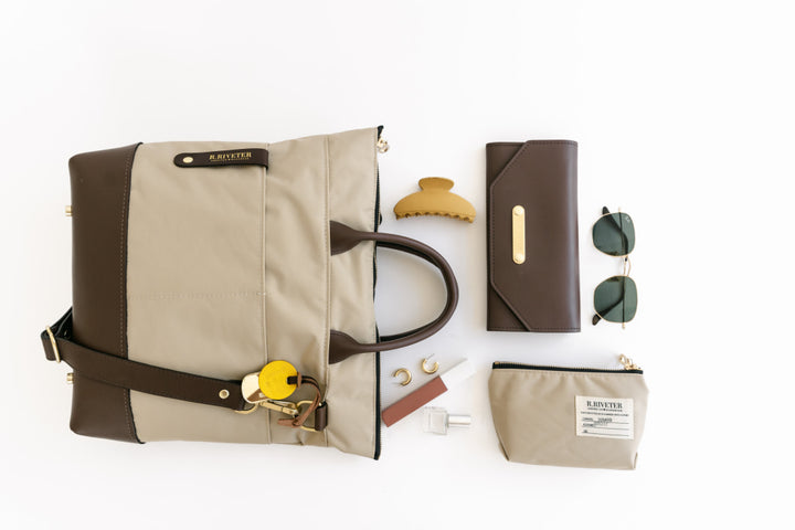 Otto | Khaki Nylon + Brown Leather