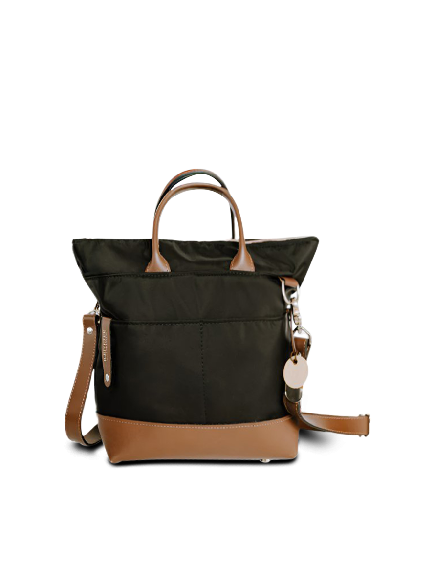 Otto | Black Nylon + Brown Leather